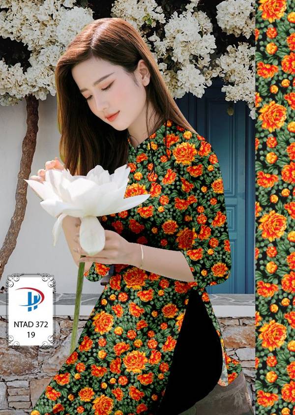 Vải Áo Dài Hoa Đều Vừa Ra  AD NTAD372