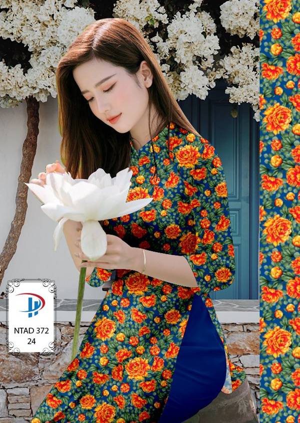Vải Áo Dài Hoa Đều Vừa Ra  AD NTAD372