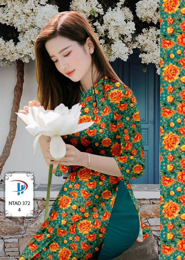 Vải Áo Dài Hoa Đều Vừa Ra  AD NTAD372