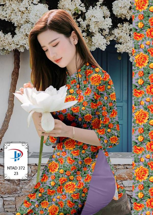Vải Áo Dài Hoa Đều Vừa Ra  AD NTAD372