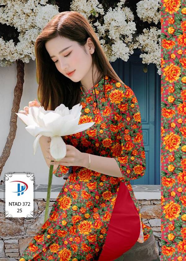 Vải Áo Dài Hoa Đều Vừa Ra  AD NTAD372