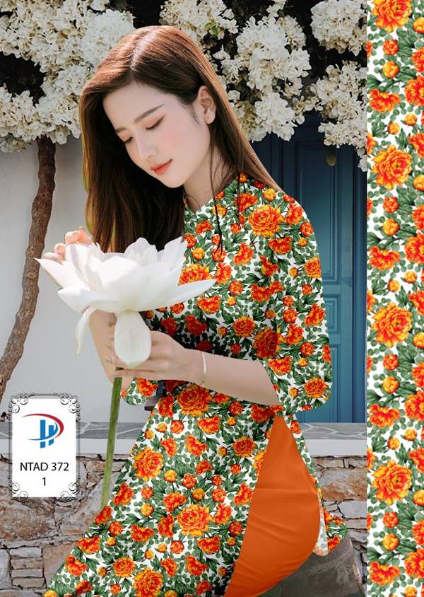 Vải Áo Dài Hoa Đều Vừa Ra  AD NTAD372