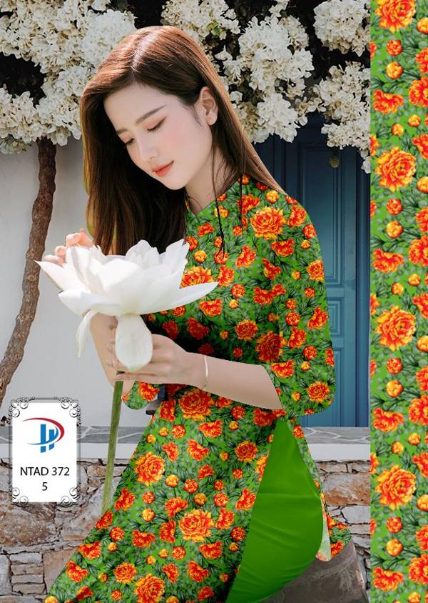 Vải Áo Dài Hoa Đều Vừa Ra  AD NTAD372
