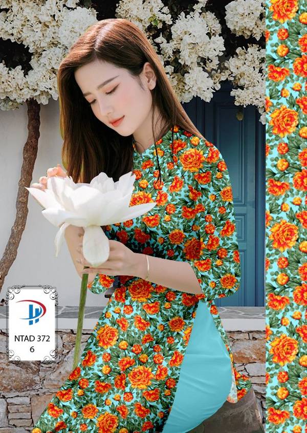Vải Áo Dài Hoa Đều Vừa Ra  AD NTAD372