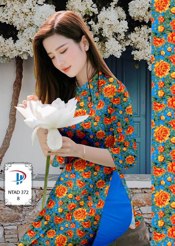Vải Áo Dài Hoa Đều Vừa Ra  AD NTAD372