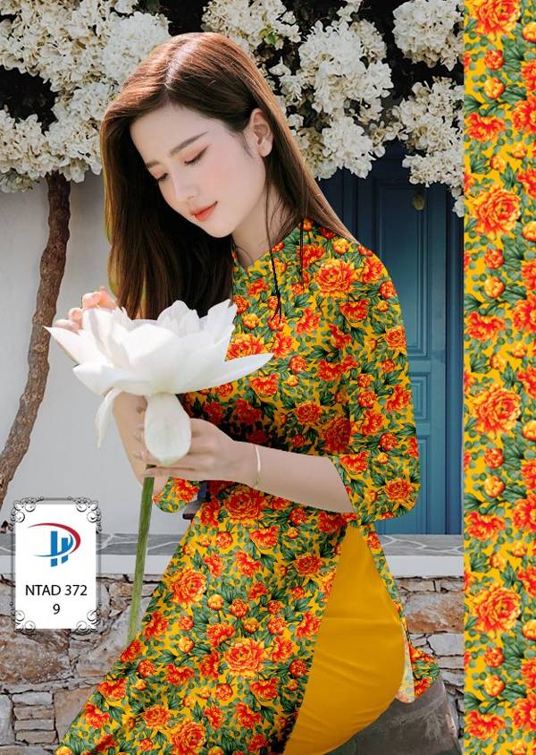 Vải Áo Dài Hoa Đều Vừa Ra  AD NTAD372