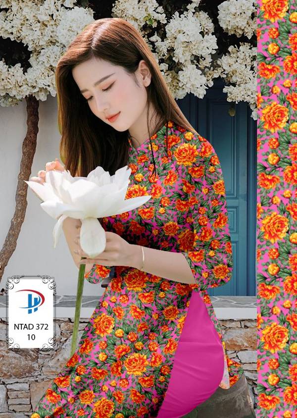 Vải Áo Dài Hoa Đều Vừa Ra  AD NTAD372