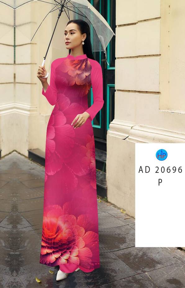 Vải Áo Dài Hoa In 3D Mới Ra AD 20696