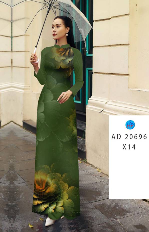 Vải Áo Dài Hoa In 3D Mới Ra AD 20696