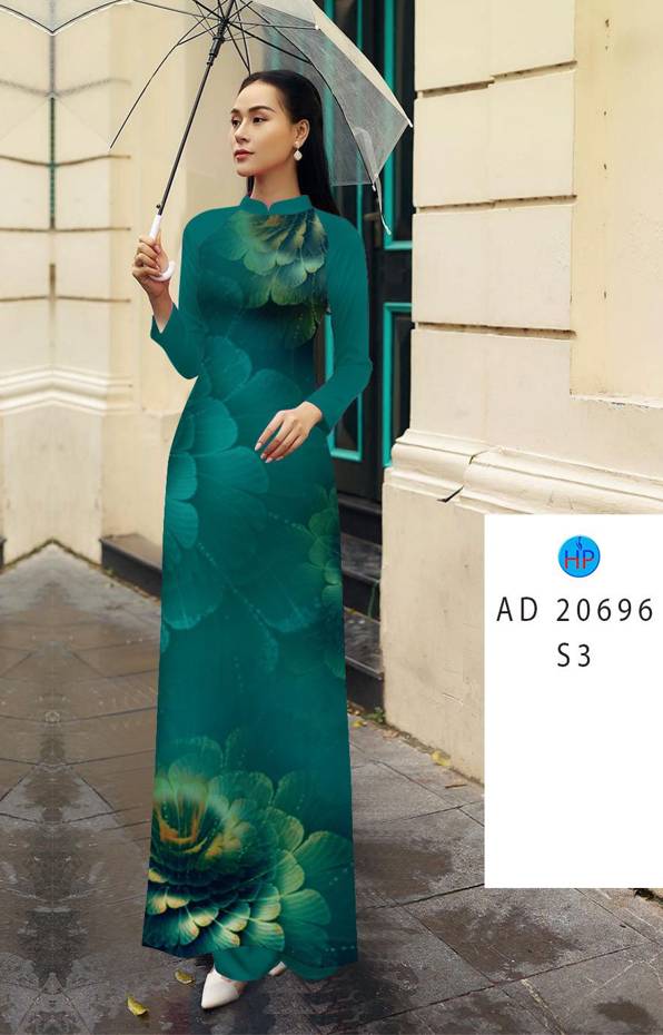 Vải Áo Dài Hoa In 3D Mới Ra AD 20696