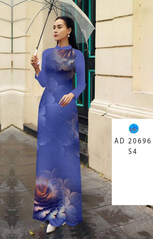 Vải Áo Dài Hoa In 3D Mới Ra AD 20696