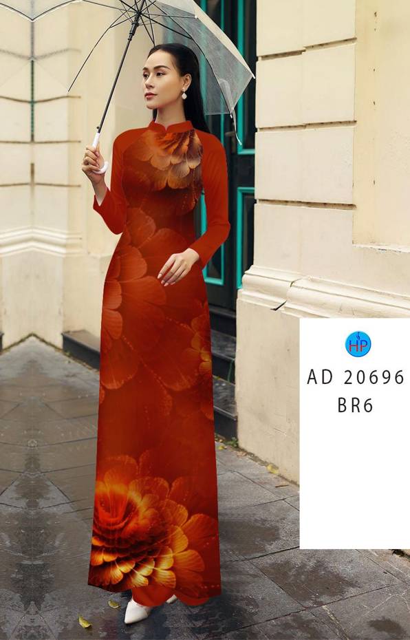 Vải Áo Dài Hoa In 3D Mới Ra AD 20696