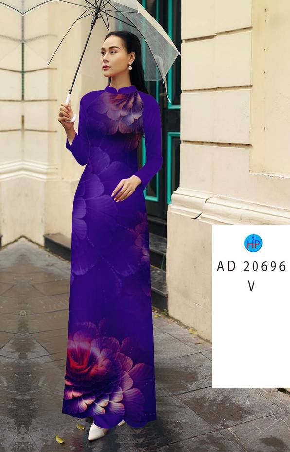 Vải Áo Dài Hoa In 3D Mới Ra AD 20696
