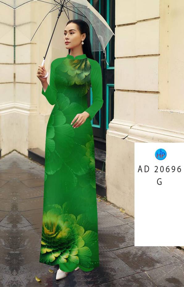 Vải Áo Dài Hoa In 3D Mới Ra AD 20696
