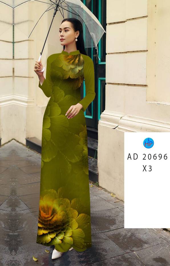 Vải Áo Dài Hoa In 3D Mới Ra AD 20696