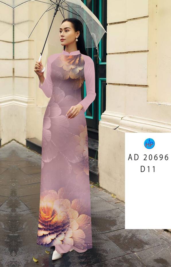 Vải Áo Dài Hoa In 3D Mới Ra AD 20696
