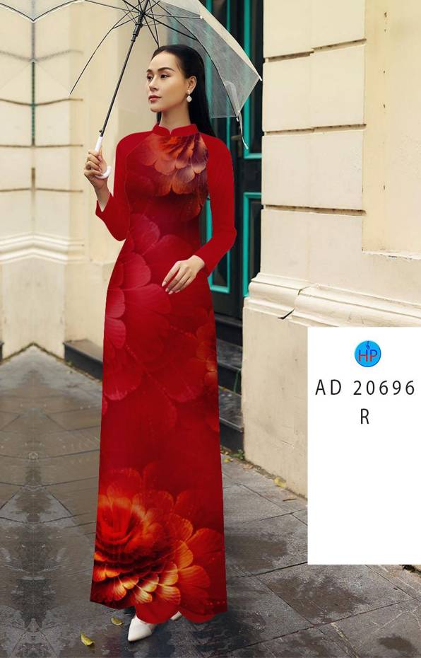 Vải Áo Dài Hoa In 3D Mới Ra AD 20696
