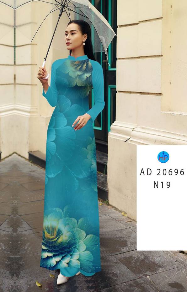 Vải Áo Dài Hoa In 3D Mới Ra AD 20696
