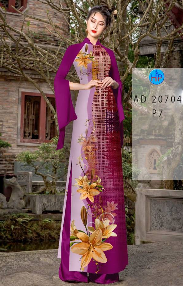 Vải Áo Dài Hoa In 3D Độc Đáo AD 20704