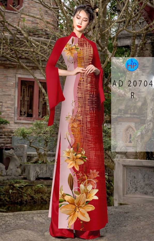 Vải Áo Dài Hoa In 3D Độc Đáo AD 20704
