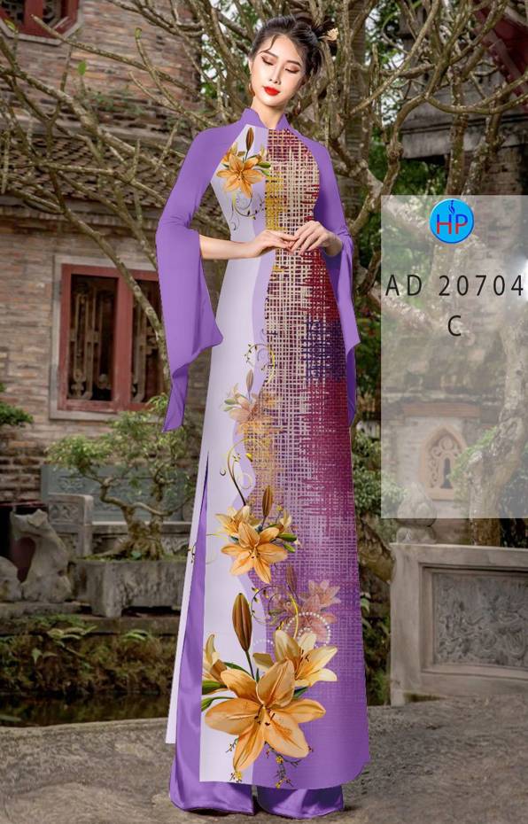 Vải Áo Dài Hoa In 3D Độc Đáo AD 20704