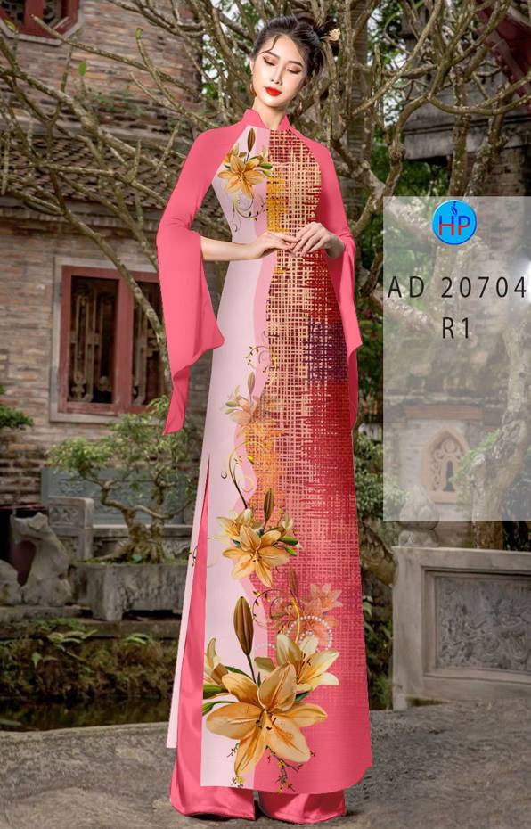 Vải Áo Dài Hoa In 3D Độc Đáo AD 20704
