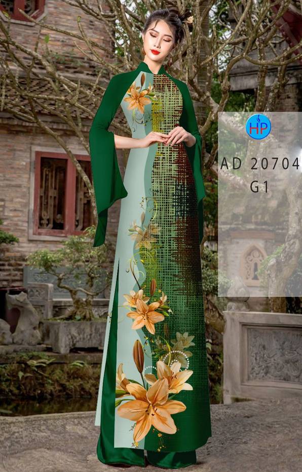 Vải Áo Dài Hoa In 3D Độc Đáo AD 20704