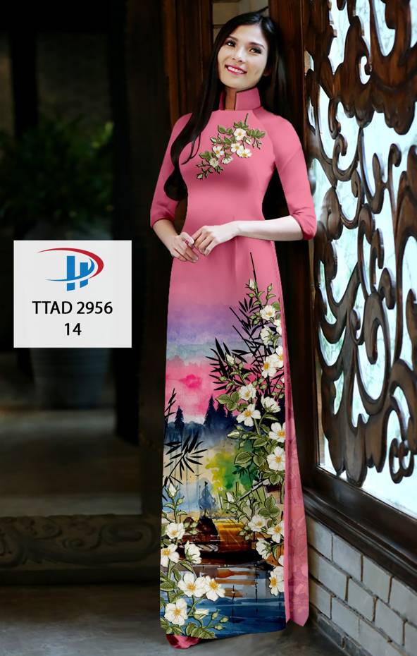 Vải Áo Dài Hoa In 3D Độc Đáo AD TTAD2956