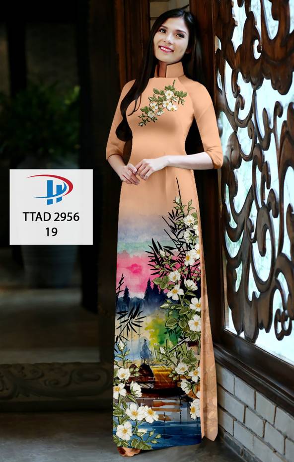 Vải Áo Dài Hoa In 3D Độc Đáo AD TTAD2956