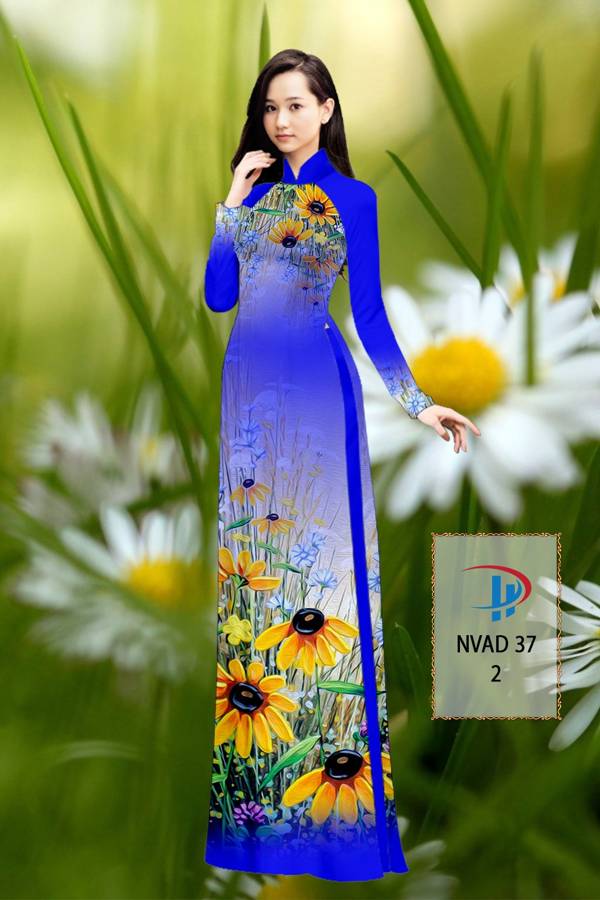 Vải Áo Dài Hoa Hướng Dương Kiểu Mới AD NVAD37
