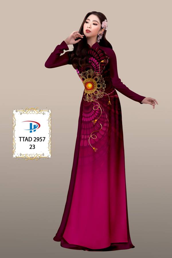 Vải Áo Dài Hoa Văn Độc Đáo AD TTAD2957