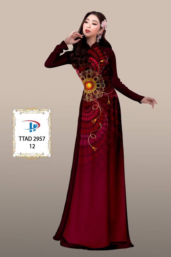 Vải Áo Dài Hoa Văn Độc Đáo AD TTAD2957