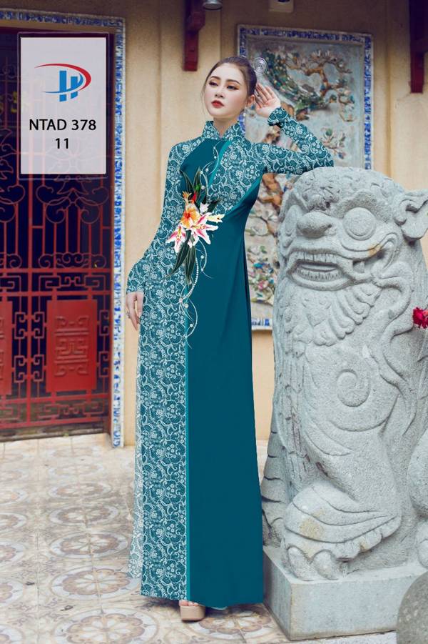 Vải Áo Dài Hoa Văn Thiết Kế 2021 AD NTAD378