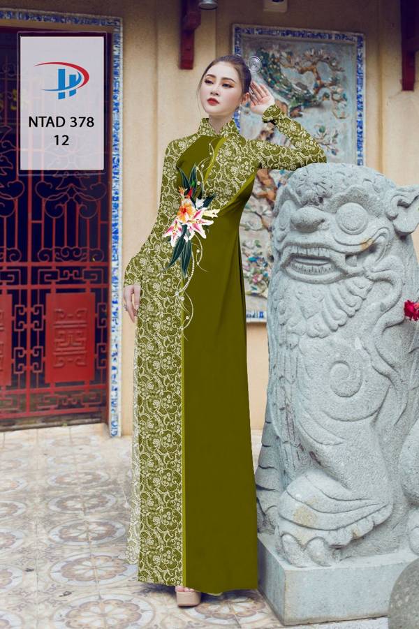 Vải Áo Dài Hoa Văn Thiết Kế 2021 AD NTAD378
