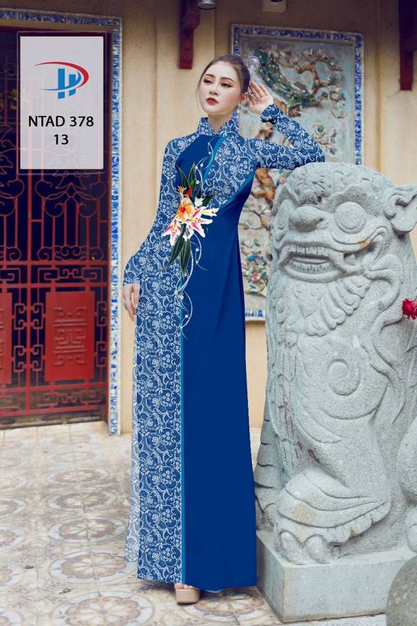 Vải Áo Dài Hoa Văn Thiết Kế 2021 AD NTAD378