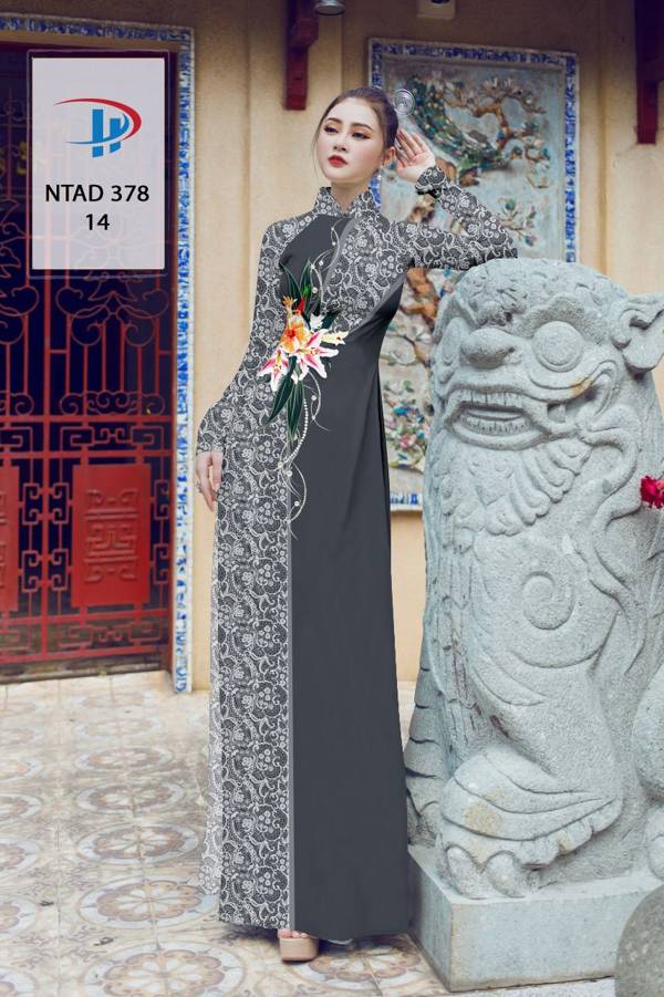 Vải Áo Dài Hoa Văn Thiết Kế 2021 AD NTAD378