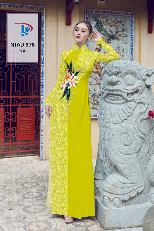 Vải Áo Dài Hoa Văn Thiết Kế 2021 AD NTAD378