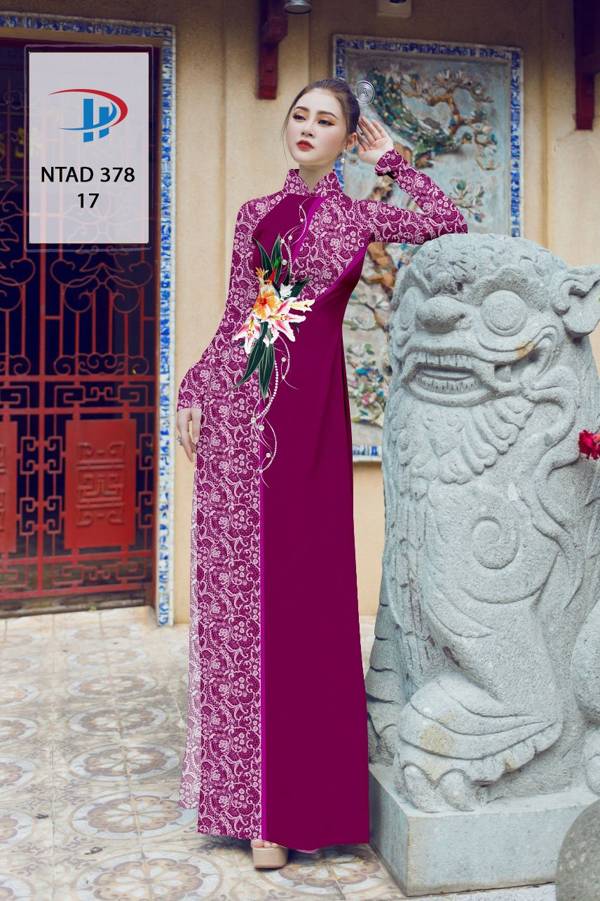 Vải Áo Dài Hoa Văn Thiết Kế 2021 AD NTAD378