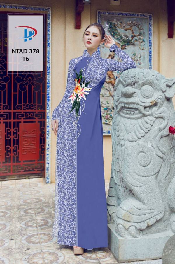 Vải Áo Dài Hoa Văn Thiết Kế 2021 AD NTAD378
