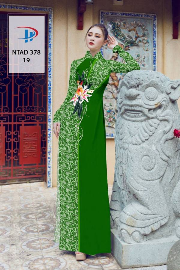 Vải Áo Dài Hoa Văn Thiết Kế 2021 AD NTAD378