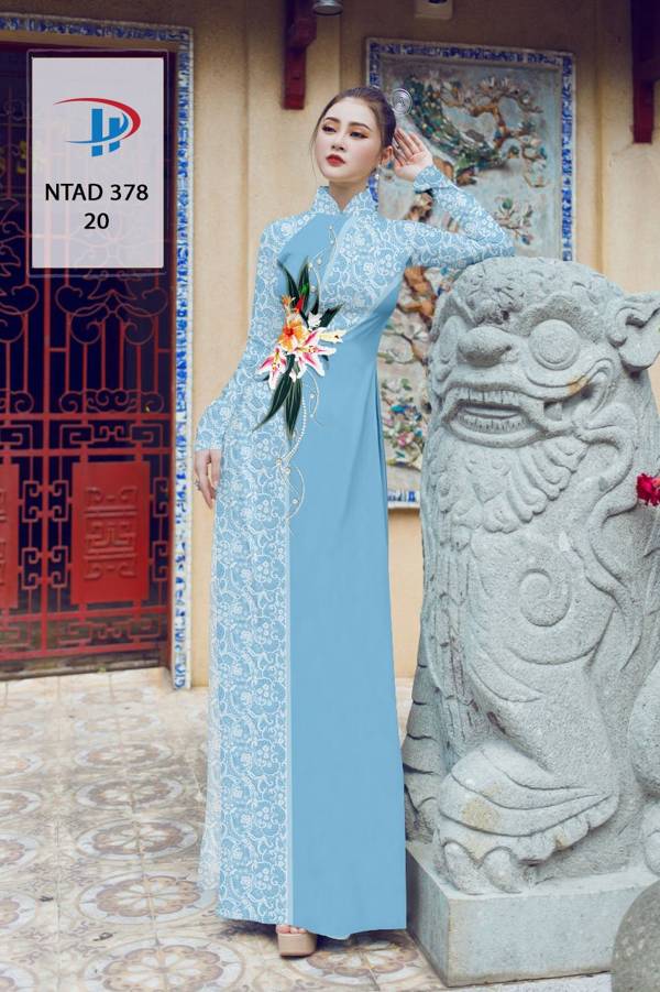 Vải Áo Dài Hoa Văn Thiết Kế 2021 AD NTAD378