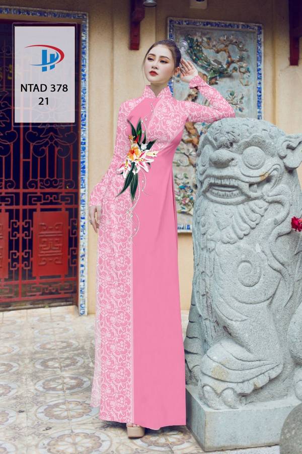 Vải Áo Dài Hoa Văn Thiết Kế 2021 AD NTAD378