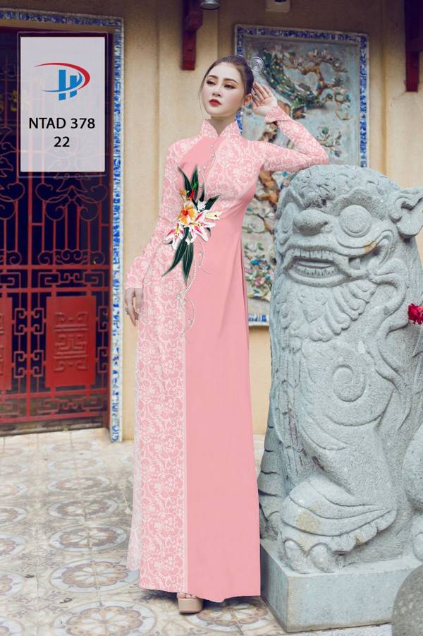 Vải Áo Dài Hoa Văn Thiết Kế 2021 AD NTAD378