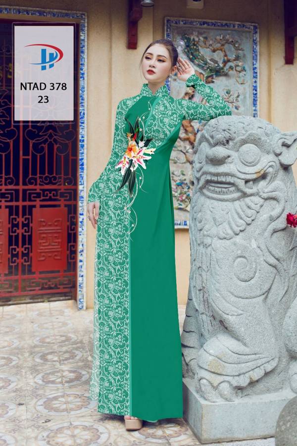 Vải Áo Dài Hoa Văn Thiết Kế 2021 AD NTAD378