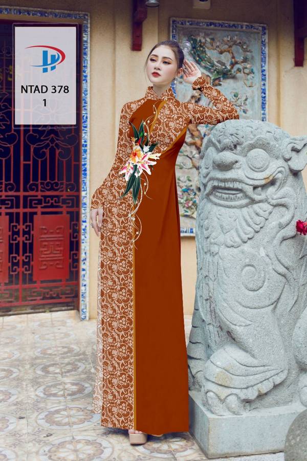 Vải Áo Dài Hoa Văn Thiết Kế 2021 AD NTAD378