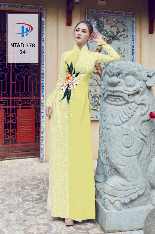 Vải Áo Dài Hoa Văn Thiết Kế 2021 AD NTAD378