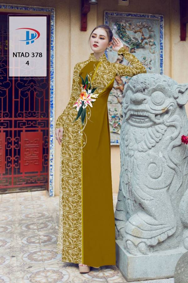 Vải Áo Dài Hoa Văn Thiết Kế 2021 AD NTAD378