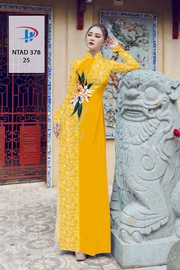 Vải Áo Dài Hoa Văn Thiết Kế 2021 AD NTAD378
