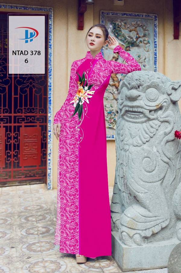 Vải Áo Dài Hoa Văn Thiết Kế 2021 AD NTAD378