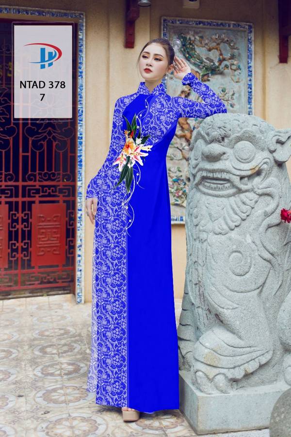 Vải Áo Dài Hoa Văn Thiết Kế 2021 AD NTAD378